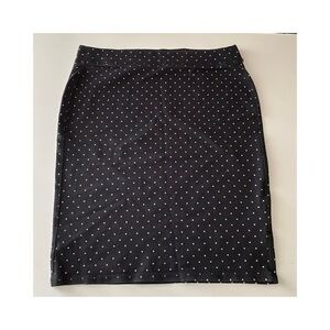 Old Navy Navy Blue Polka Dots Midi Skirt size S